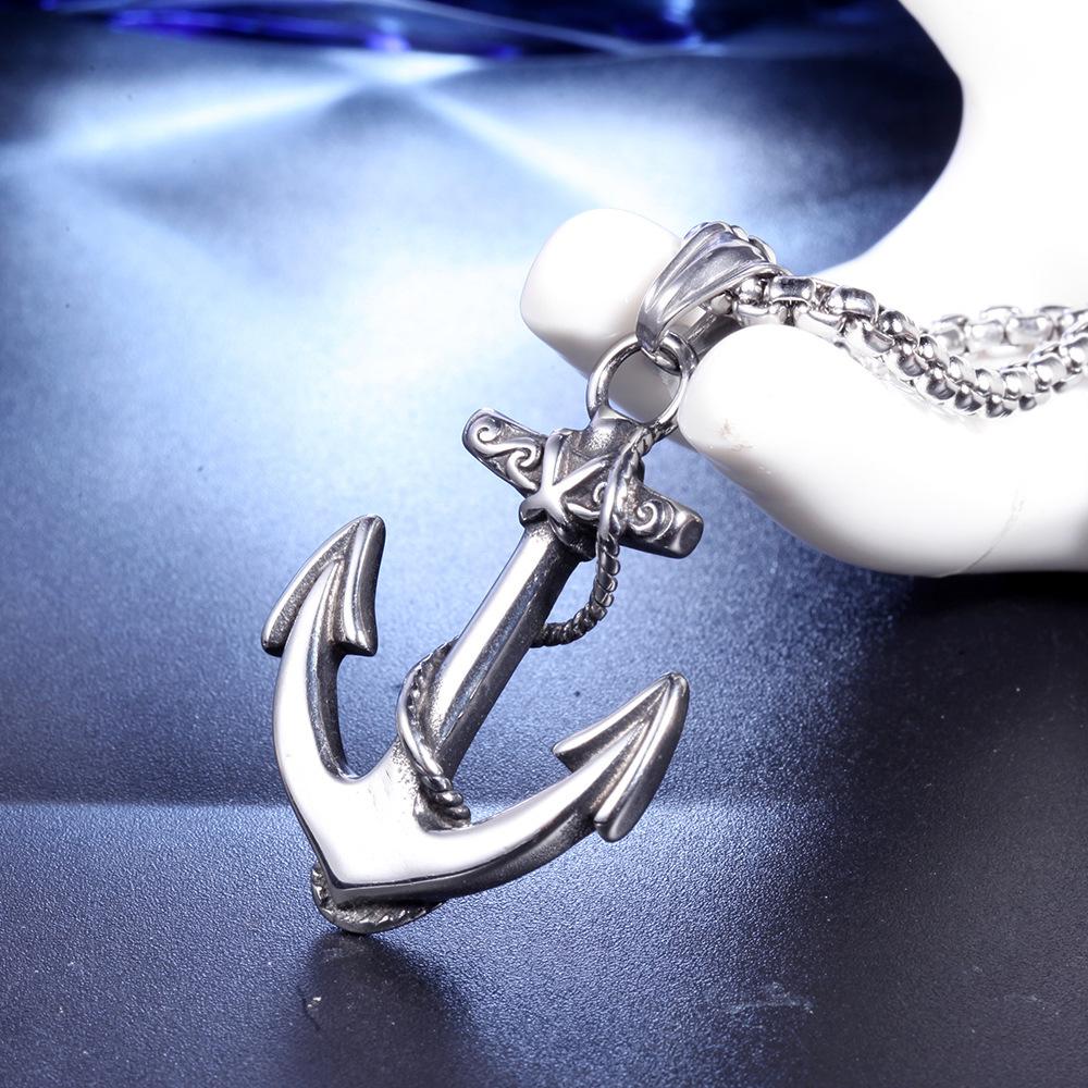 Europäischer und Amerikanischer Mode Anker Anhänger, Retro Herren Anhänger Schmuck, Umwickelter Anker Anhänger