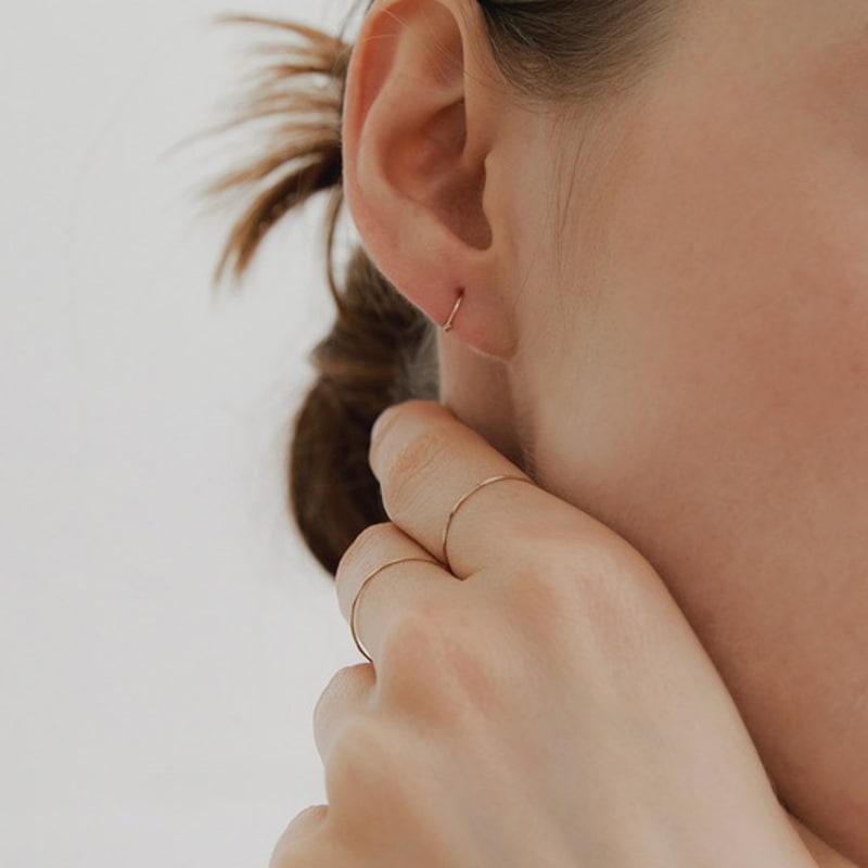 byweekend [Mamre]14k Mini ring earring