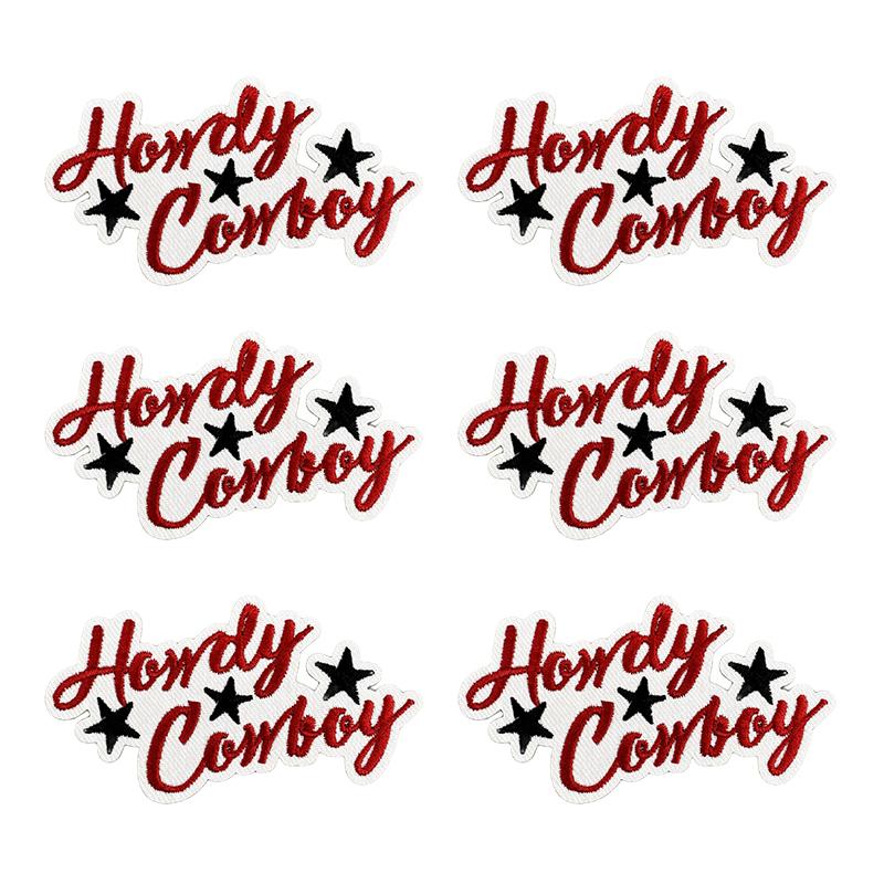 10pcs /Lots Western Cowboys Embroidered Patches Letter Patch Iron On Patches For Clothing Thermoadhesive Patches Jackets Hats Diy 