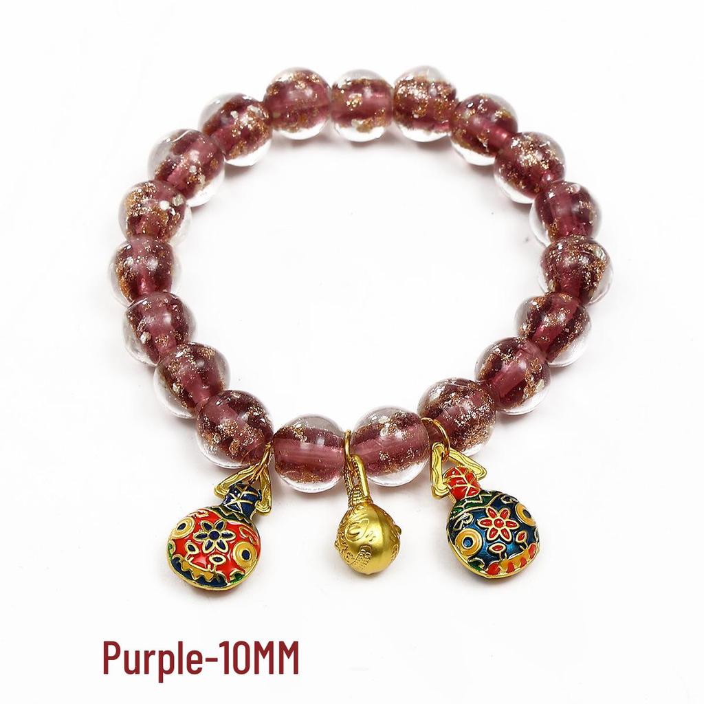 Gold Foil Glazed Devouring Beast Women's Luminous Bracelet