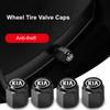 Set von 4 Metall-Autoreifen-Ventilkappen Ventilschaft-Abdeckungen Auto Zubehör Styles für Kia Sportage Rio Ceed Picanto K5 K9 Sorento