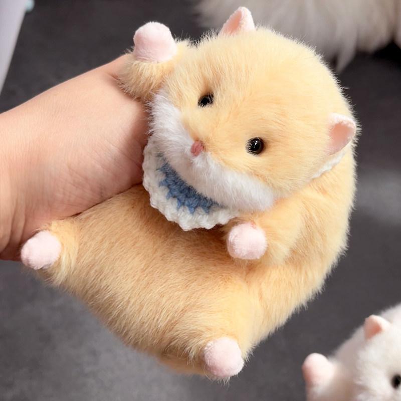 New Products Cute Golden Bear Little Hamster Plush Toy Cartoon Cute Pet Keychain Bag Pendant Girl Style To Good Friends