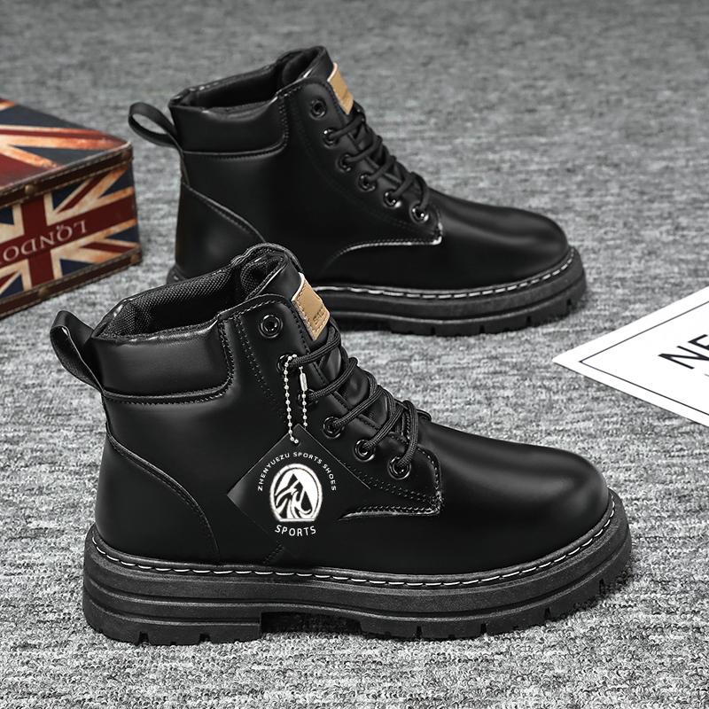 Fashion Cheap Green Men‘s Winter Boots 48 Plus Size Designer Leather Ankle Boots Men Outdoor Casual Work Boots For Men botas para hombre