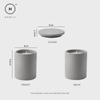Homlly Apothecary Scented Soy Candles Wood Wick Concrete Holder