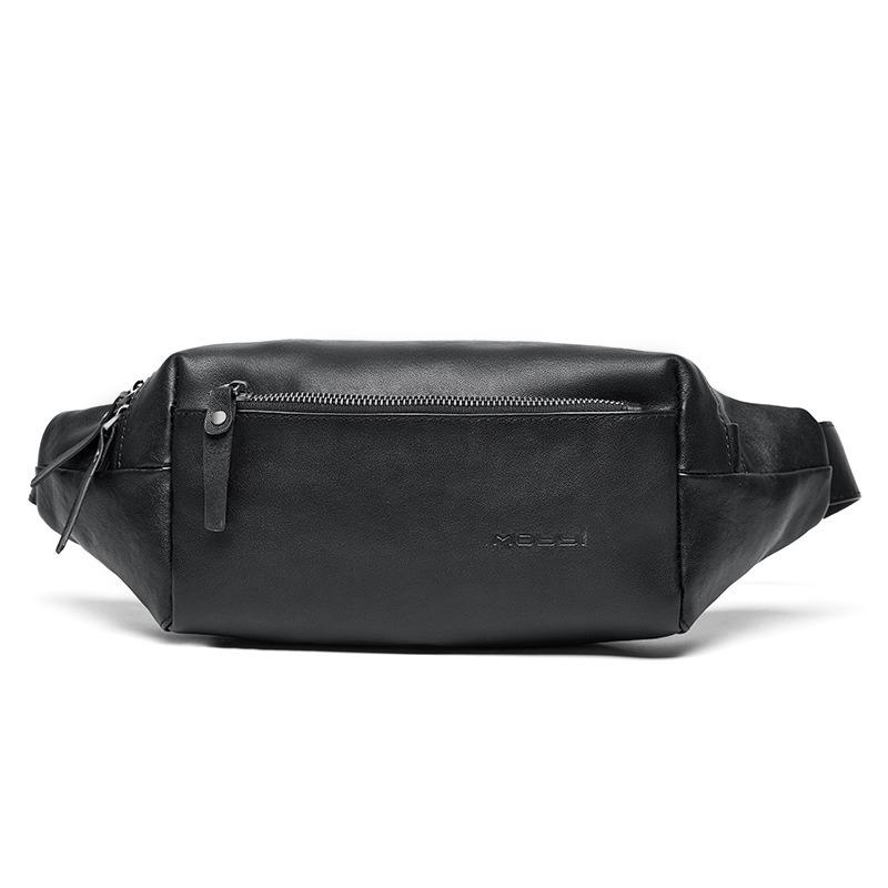 Chest Bag Male Crossbody Bag Fashion Sports Small Backpack Leather Head Layer Cowhide Single Shoulder Oblique Backpack