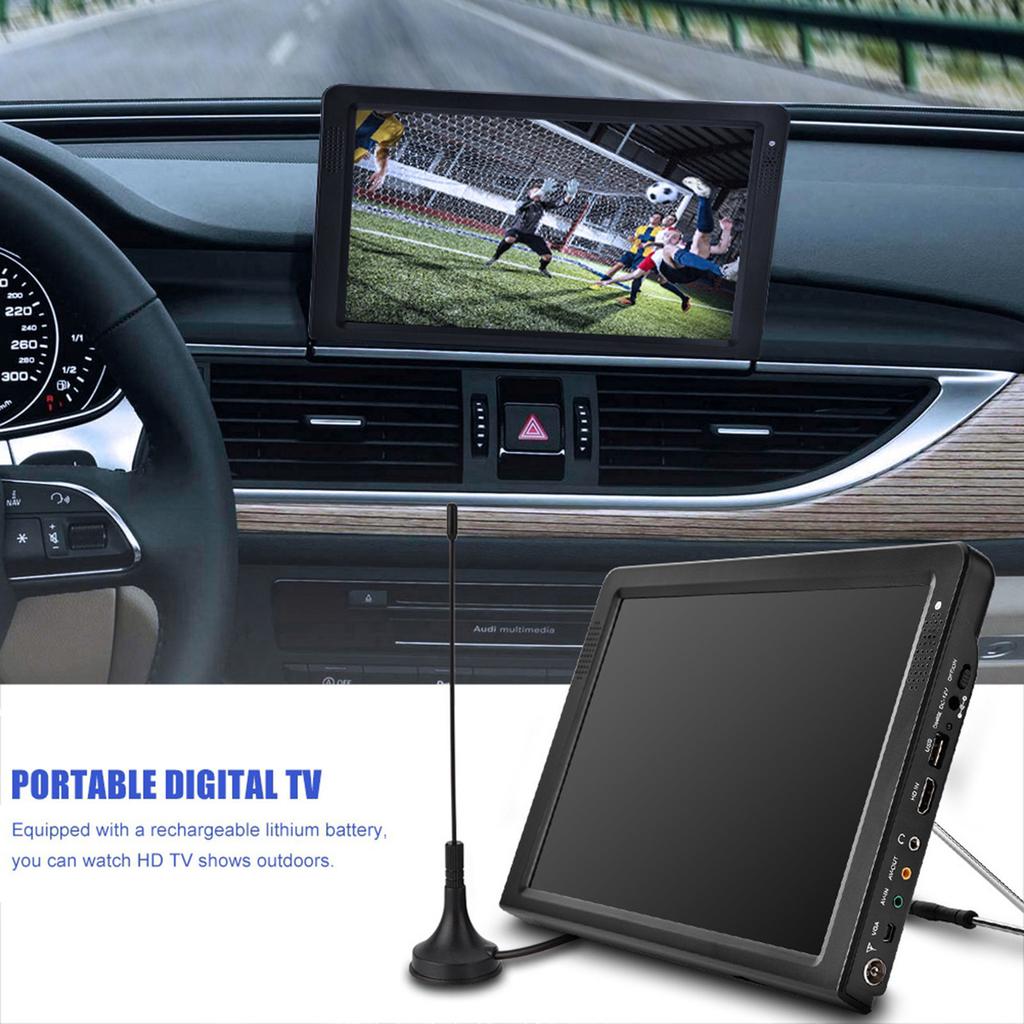 16:9 Portable TFTLED HD Digital Analog Color TV Television Player   (12")