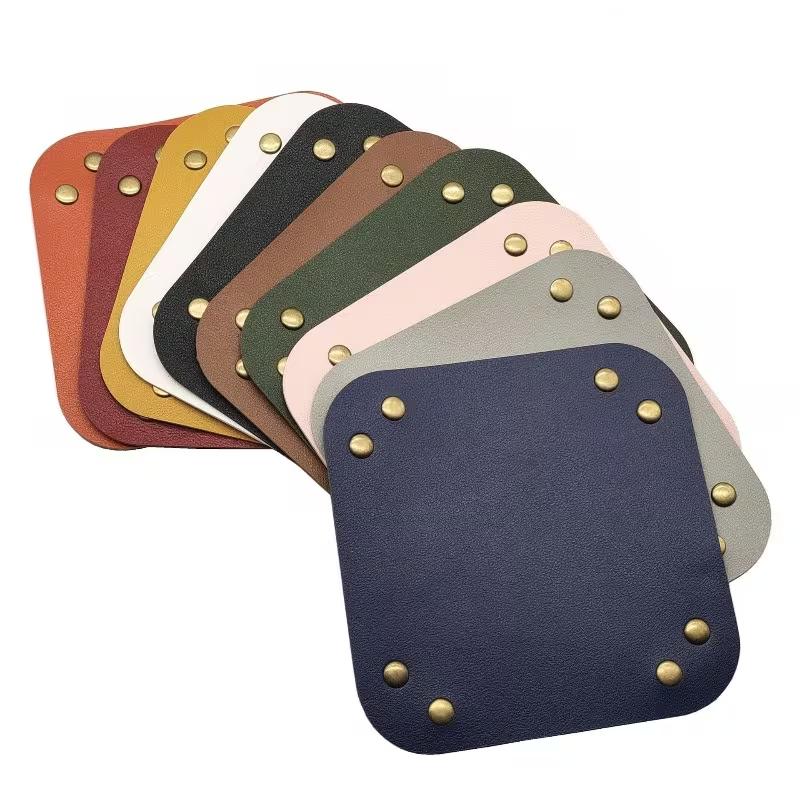 1PC 25X25cm Nordic PU Leather Storage Box - Foldable Desktop Tray for Jewelry, Cosmetics & Keys
