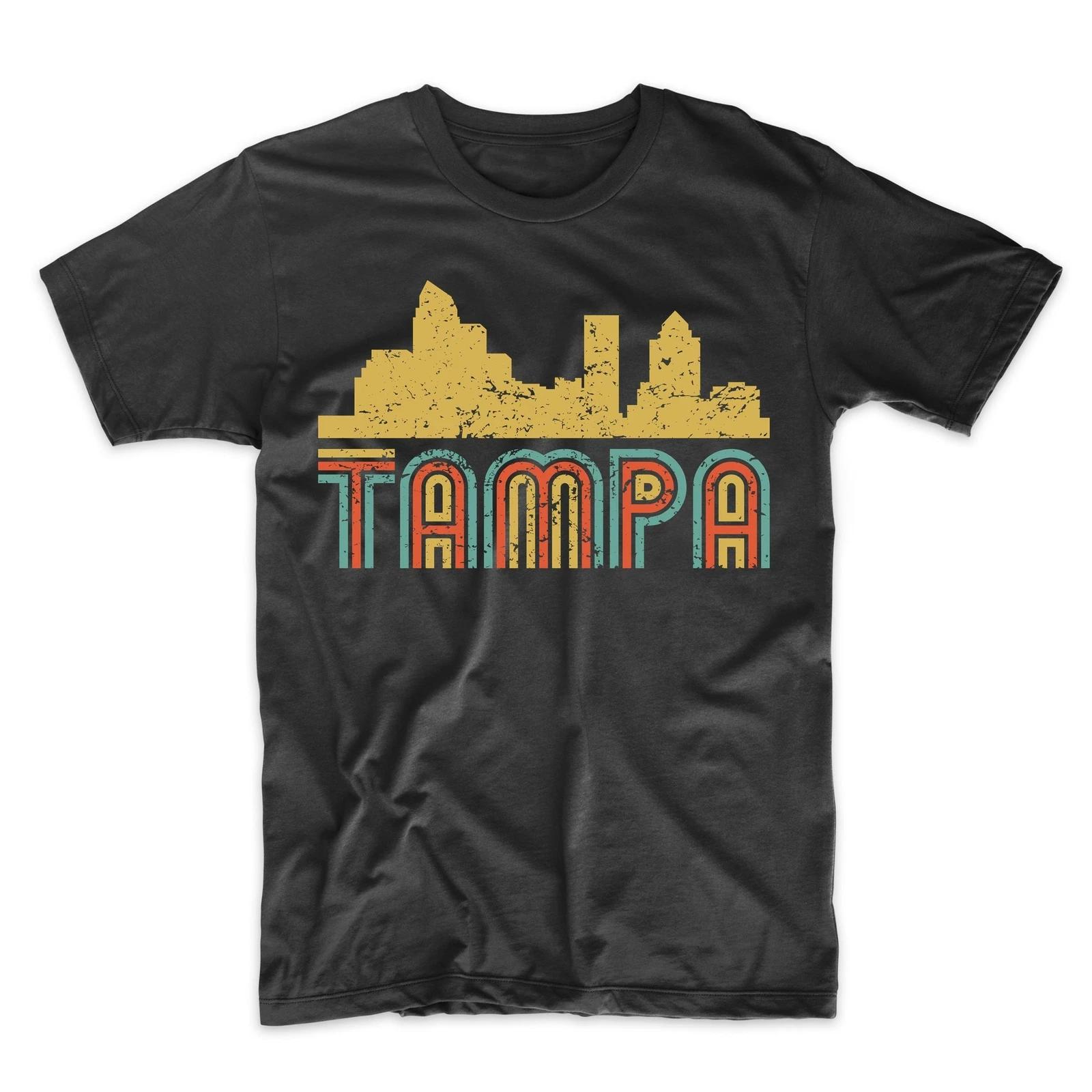 Men s Tampa Shirt - Retro Vintage Style Tampa Florida Skyline T-Shirt S