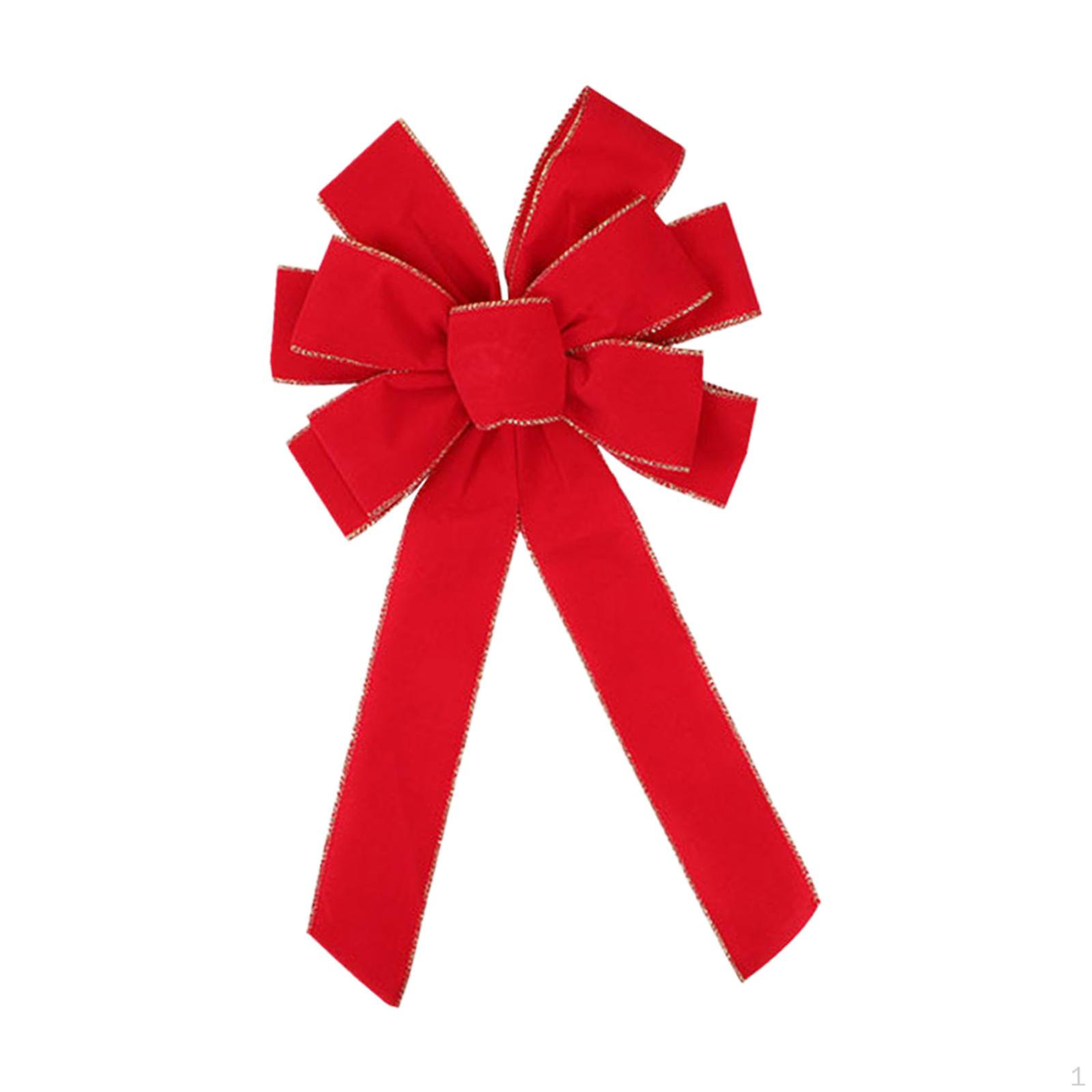 

Декоративные бархатные банты для рождественской елки и праздничных украшений 27cmx50cm