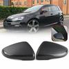 Carbon Fiber Black Side Mirror Cover Cap FOR VW Golf/GTI MK6 2010 2011 2012 2013