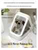 Foldable Jewelry Box with LED Makeup Mirror: Portable, Multifunctional Travel Organizer