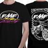 FMF Racing Herman Men's Vintage Motorcycle Graphic T-Shirt 100% Cotton Oversized Streetwear Tee Retro Racing Design Black Shirt