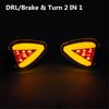 2x 12V Scooter Moped Motorcycle LED Turn Signal Light Indicator W/ Red Stop Lamp
