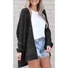 Women Knit Sweater Cardigan Beach Full Sleeve Hollow Out Jumper Straight Solid Casual Elegant Coat Knitted Outwear