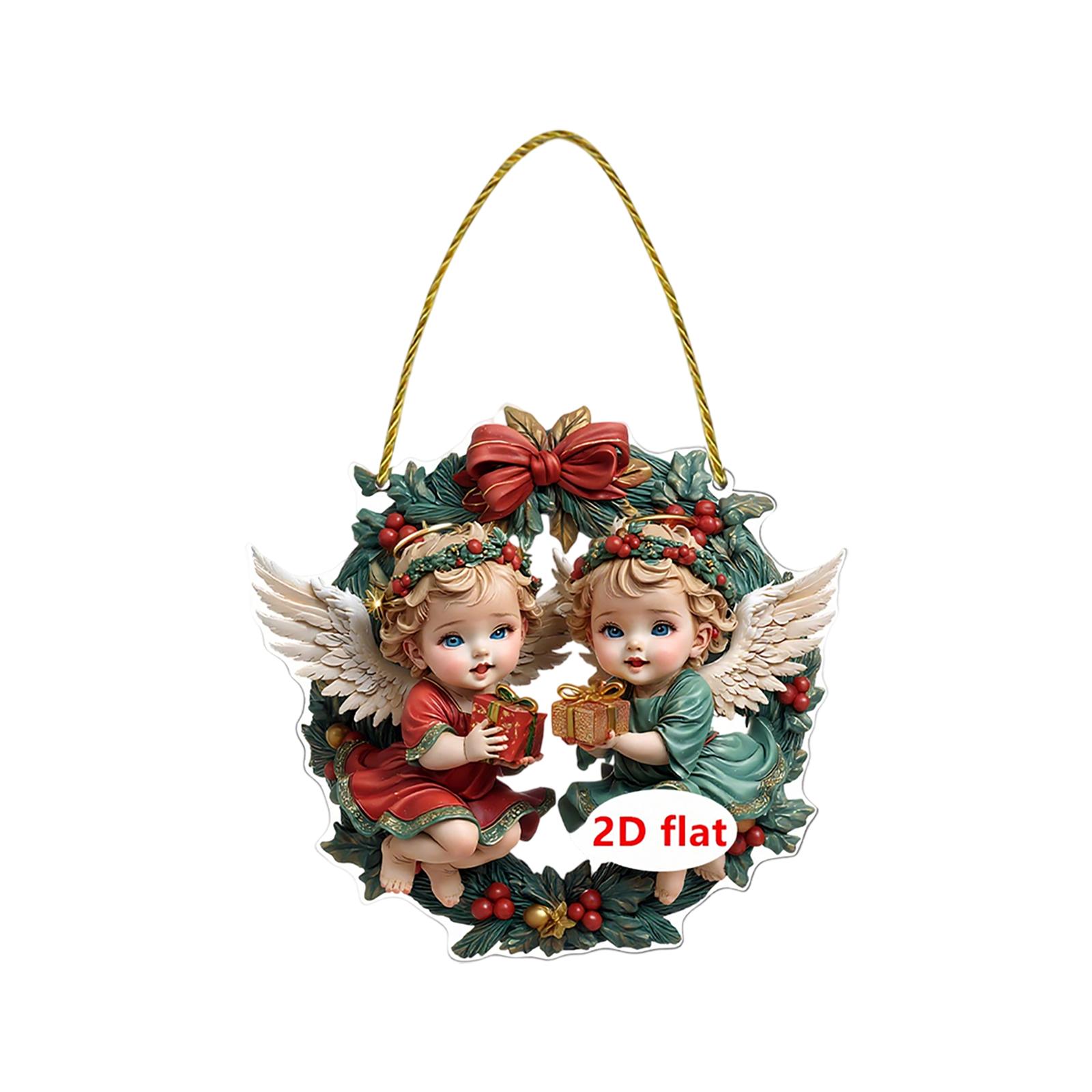 

2D Акриловые Рождественские Садовые Украшения для Дверей и Окон, Праздничные Украшения One Size