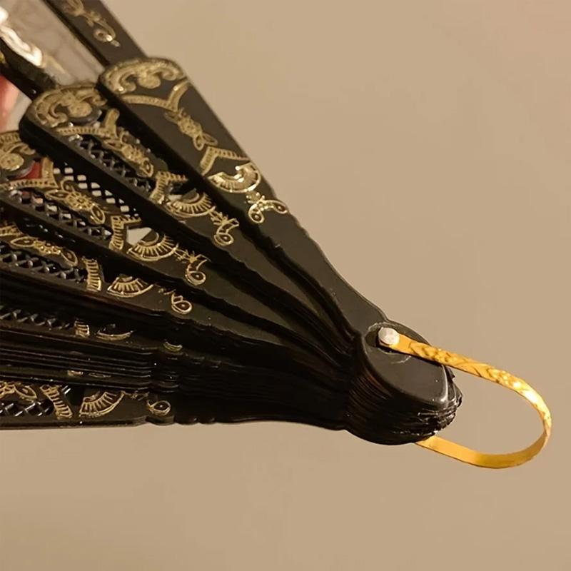 1 Stück Spitze Blume Leichter Handfächer Retro Party Foto Requisite Königspalast-Stil Lolita Gothic Fächer Künstliche Rosen Deko