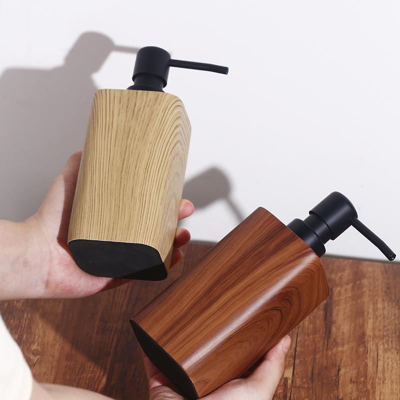 Walnut Grain Press Hotel Hand Sanitizer Bottle Shower Gel Shampoo Lotion Bottle Home Press Soap Dispenser Bathroom Accessories