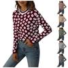 Women's Fashion Temperament Long Sleeve Round Neck Flower Knit Sweater