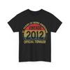 Vintage 2012 Official Teenager 13th Birthday Gifts 13 Years Old T Shirt
