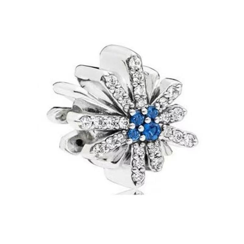 Diy Women Jewelry Gift Sparkling Icy Snowflake Drop Opalescent Snowman Dangle Charm Beads Fit Original Bracelet Accessories