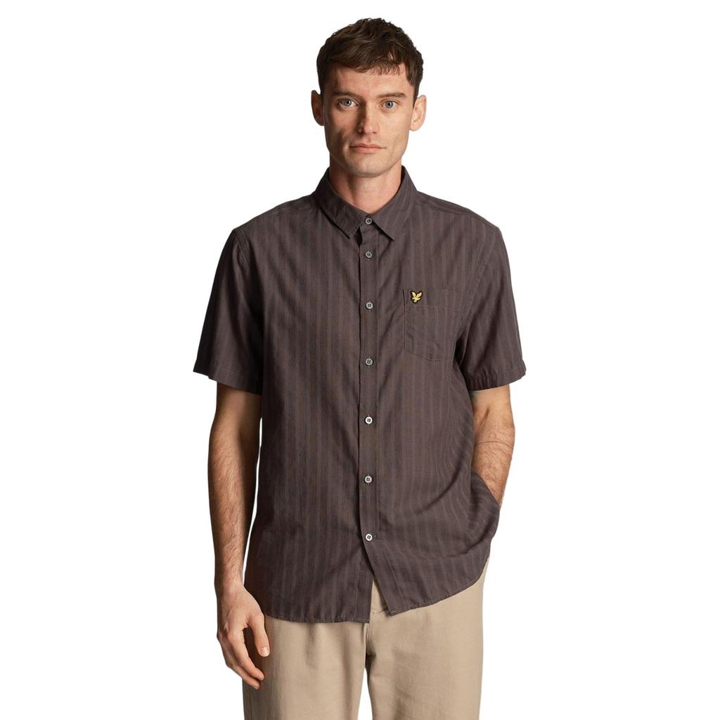 Lyle & Scott Mens Textured Short-Sleeved Shirt