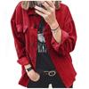 Women's Fall Lapel Loose Corduroy Shirt