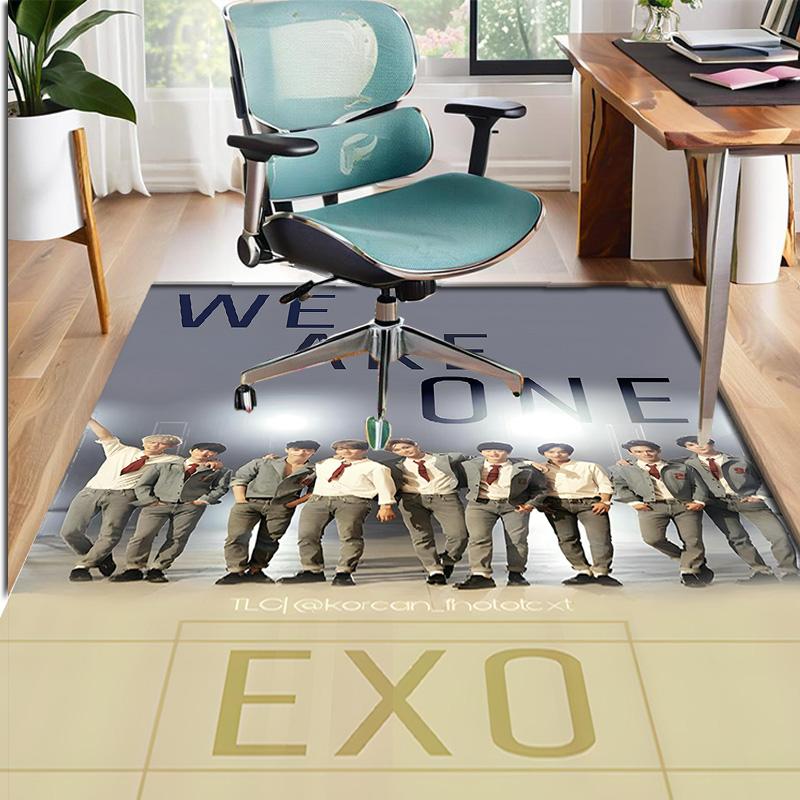 EXO Pattern Rug, Indoor/Outdoor Mat, for Picnic, Gameroom, Bedroom, Office, Living Room, Home Decor Carpet, Birthday Gift