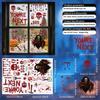Halloween window sticker red hand black and white skull glass sticker transparent pvc glue-free static sticker decoration
