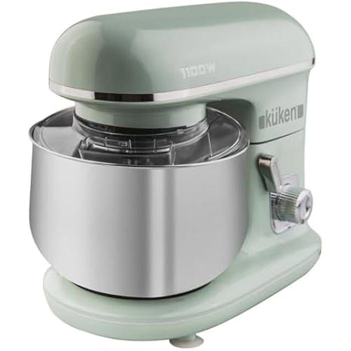Robot pâtissier - KUKEN - Série spéciale vintage - 1100W - Capacité 5L - Fonction pulse