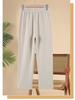 Spring Elastic Waist Straight-Leg Pants for Middle-Aged Women - Casual and Stylish