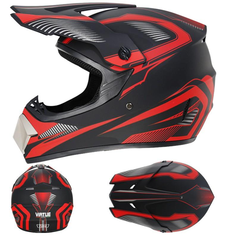 Lightweight Full Face Off-Road Helmet ATV Dirt Bike Mountain Cycling With 3 Accessory Kit