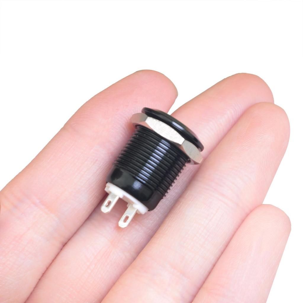3PCS Metal Pushbutton Switch 12mm Self Locking Self Resetting Round Waterproof Switches Pushbutton Activated Switches for Electronic Products