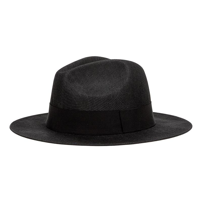 Men'S Hat Panama Hat French Summer Large Brim Hat Retro British Panama Hat Outdoor Travel Beach Sun Hat Sombrero Hombre
