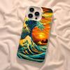 Kanagawa Great Wave Anime Phone Case Color Silver Shell For IPhone 17 16 15 14 13 12 11 Pro Max Plus