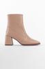 Women Modern Stylish Fashion Blunt Toe Side Zipper Brown Women's Boots