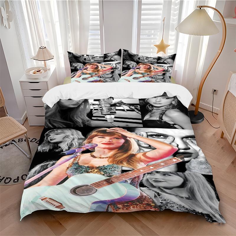 3Pcs Taylor Swift'S Musical Journey Bedding Sets For All Sizes New 3D Printed Bed Cover Comforter Duvet Cover Pillowcase Bedroom Decoration