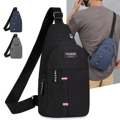 Chest Bag New Men Simple Nylon Fashion Waterproof One Shoulder Crossbody Bag
