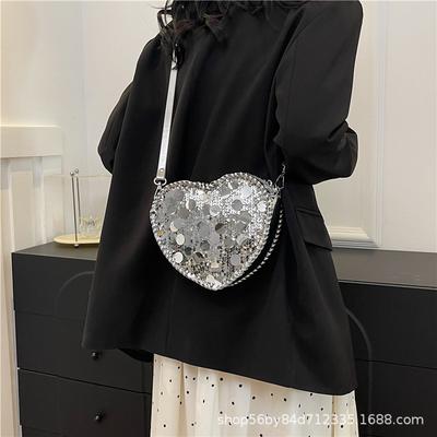 Premium Xiaoxiangfeng Mini Mobile Phone Bag 2025 Spring New Trend Sequin Chain Crossbody Bag