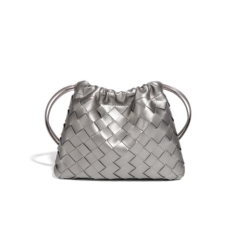 Checkerboard Garbage Bag, Fashionable Cloud Bag, Hand-woven Bag, Mini Cute Single-shoulder Crossbody Women's Bag