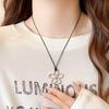 Silver Hollow Flower Pendant Necklace with Adjustable Leather Cord - 2025 Trendy Light Luxury Clavicle Chain