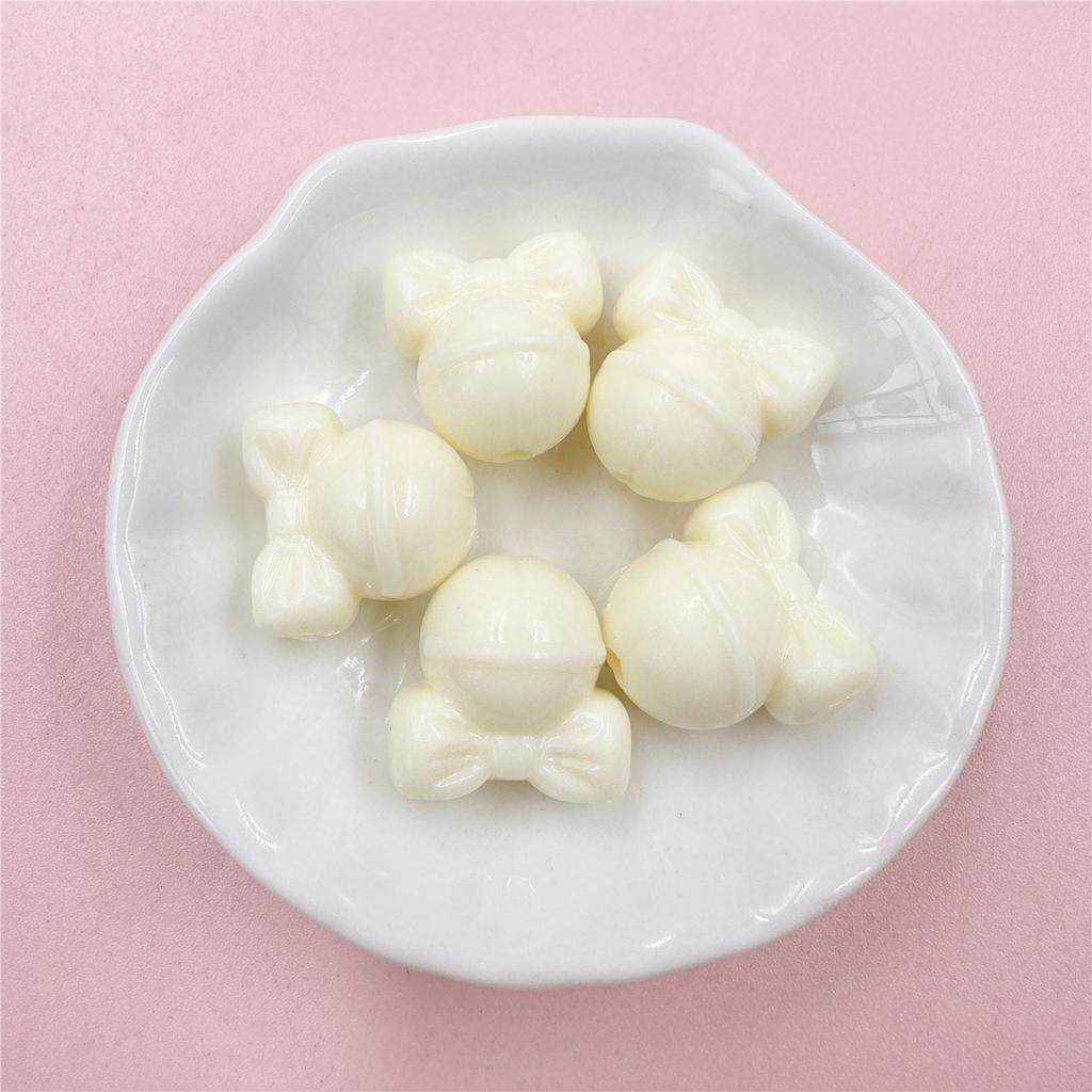 Creative Necklace 5pcs Creative Accessories DIY Bow Bell Beads Mobile Phone Chain Acrylic Bracelet 19.3*18.9mm Christmas Gift