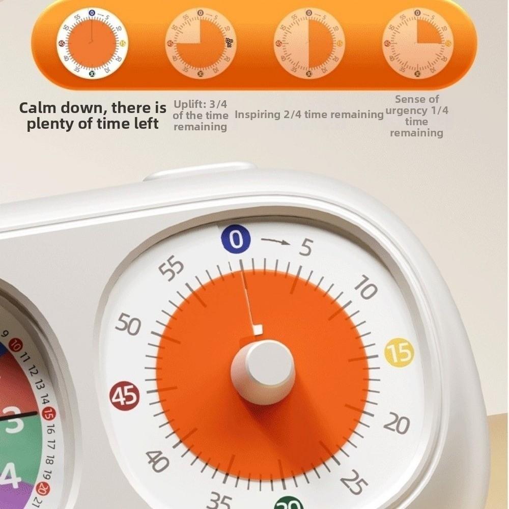 Dual Screen Dual Screen Visual Timer Timer Reminder Self Discipline Tool Kitchen Timer Silent 60-Minute Student Table Clock Home