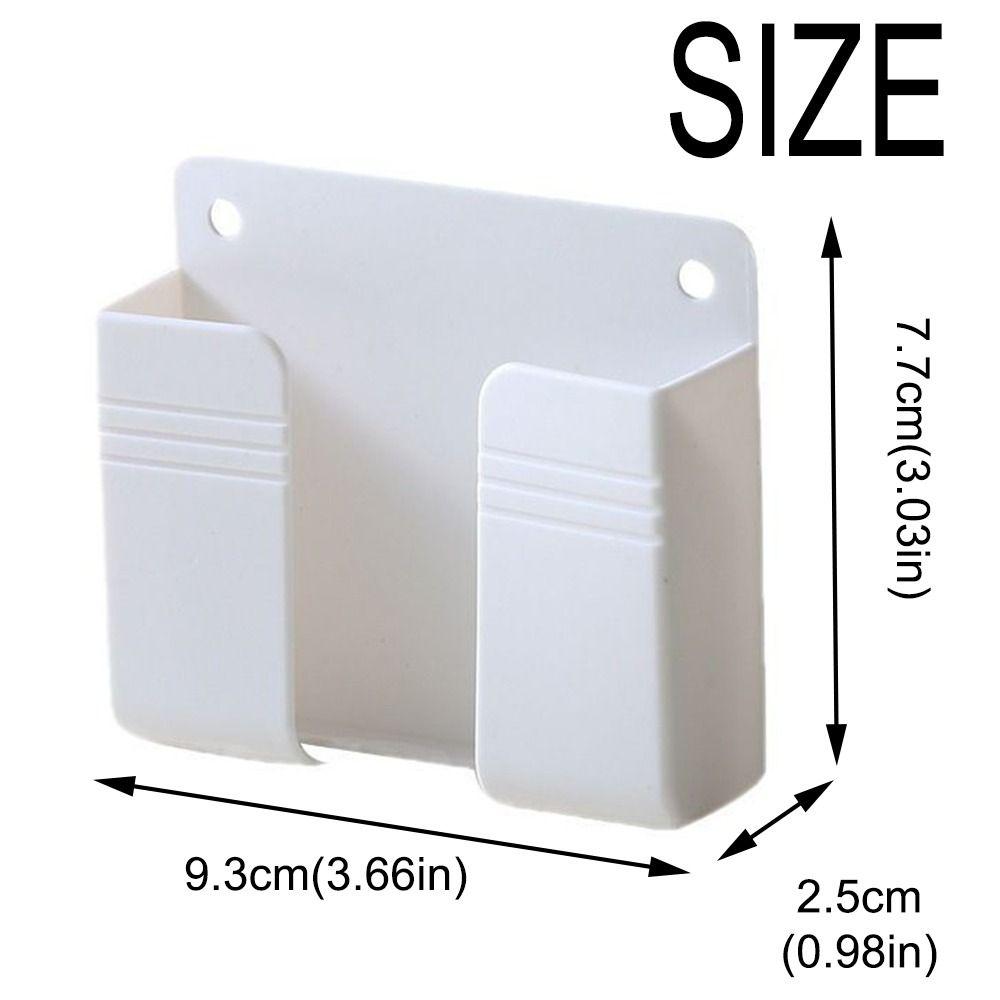 4Pcs Punch Free Remote Control Storage Rack Plastic Charging Phone Stand  Office