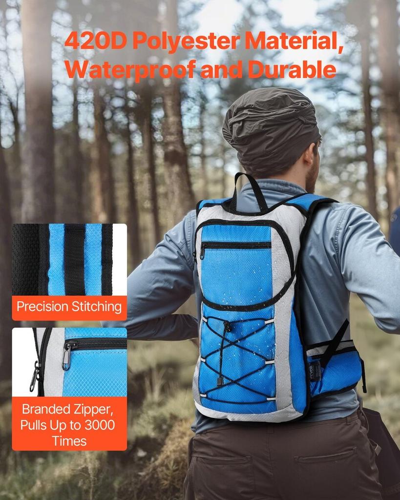 Hydration Pack Backpack 3L TPU Water Bladder Biking Hiking Running Camping
