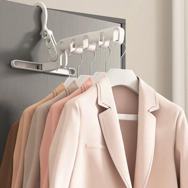 2pc Travel Folding Hanger Bold Multi functional Wall Mounted Five hole Hanger Portable Student Indoor Hanger for Business Travel