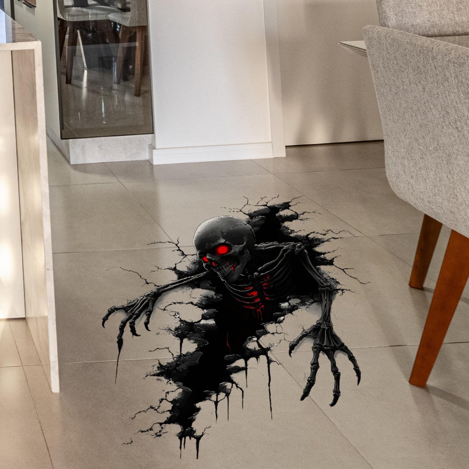 

Halloween Horror Ghosts Wall Stickers Gothic Horror Wall Decals Horror Glass Stickers Self-adhesive Black Halloween Stickers