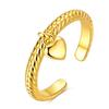 Original Copper Love Heart Snake Bone Ring Women'S Jewelry Open Style Ring Making Accessory Anniversary Gift
