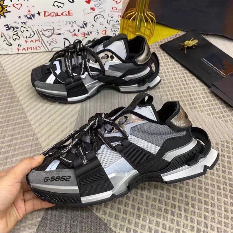 Unisex Chunky Sneakers Low Top Breathable Casual Shoes Men Women Comfortable Round Toe Leather Upper