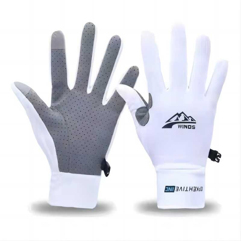 

Summer Cycling Gloves Mountain Bike Men and Women Full Finger Sun-Proof and Breathable Thin Bicycle Riding Shock-Absorbing Wear-Resistant Touch Screen Iceberg (white) L