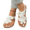 Large Size Bohemian Flower Toe Cool 2025 Summer New Set Toe Sandals Beach Flat Sandals